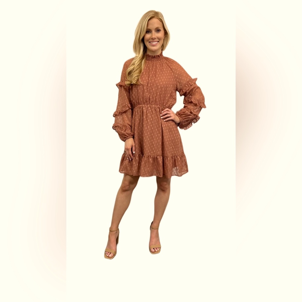 NEW Carole Christian - CC Swiss Lurex Dress - size medium.- Boutique
